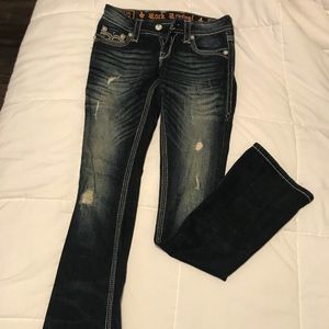 Buckle boot cut embellished jeans- Rock Revival